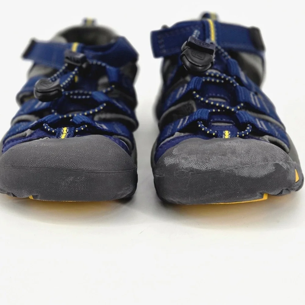 KEEN Newport H2 Navy Blue Yellow Waterproof Closed Toe Sandals Kids Size 13